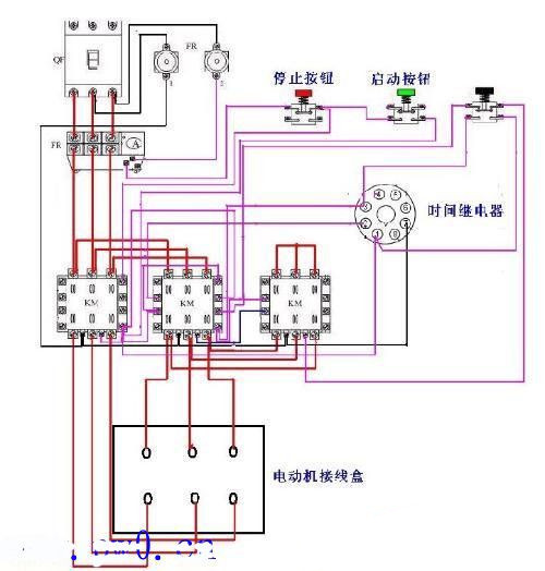 星三角启动装置线路图